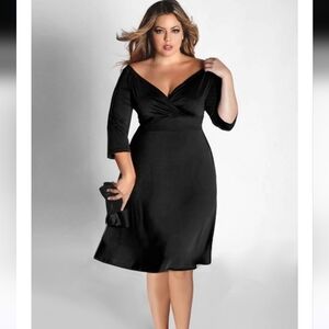 Igigi Francesca Black Midi Dress Size 14/16 Evening Plus  $228